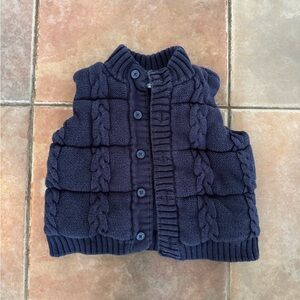 Janie and Jack Deep Blue Quilted Vest